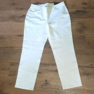 White Straight-Leg Pants